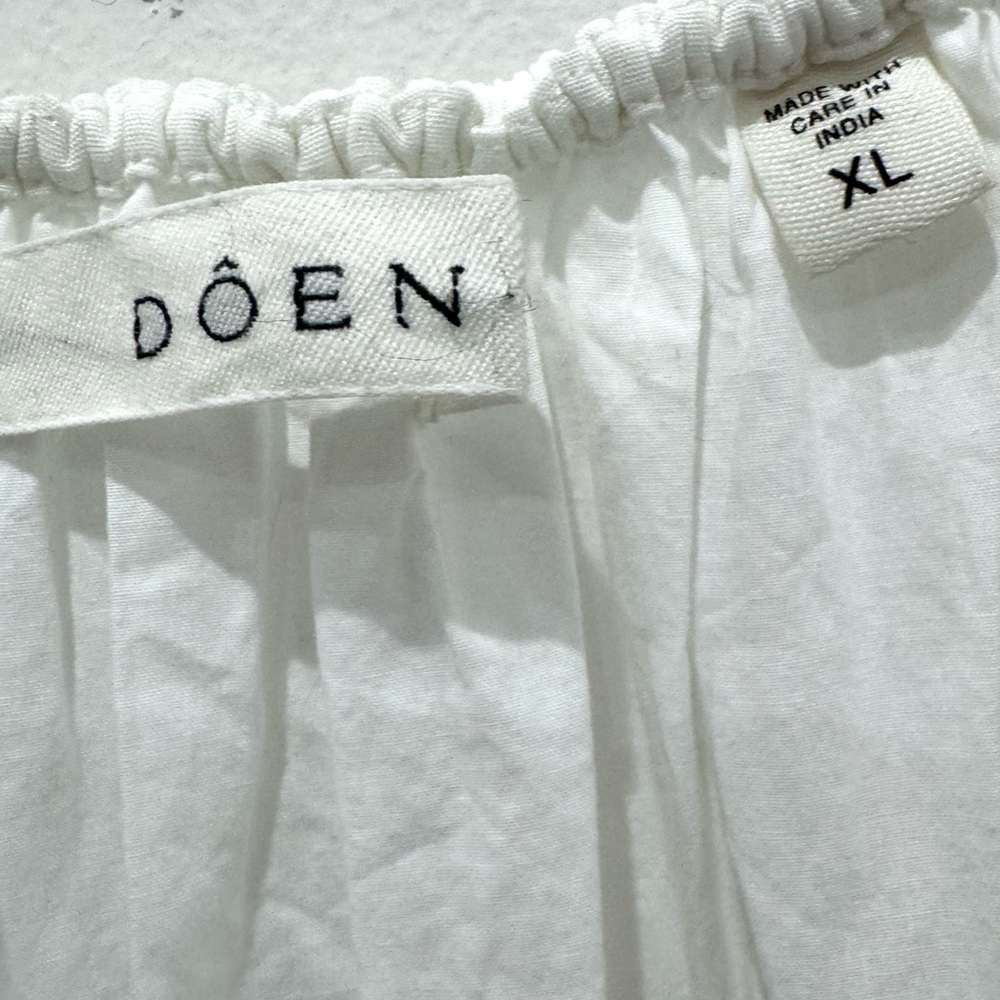 DÔEN Quinn organic cotton-poplin midi dress in 'Salt' - Picture 15 of 17
